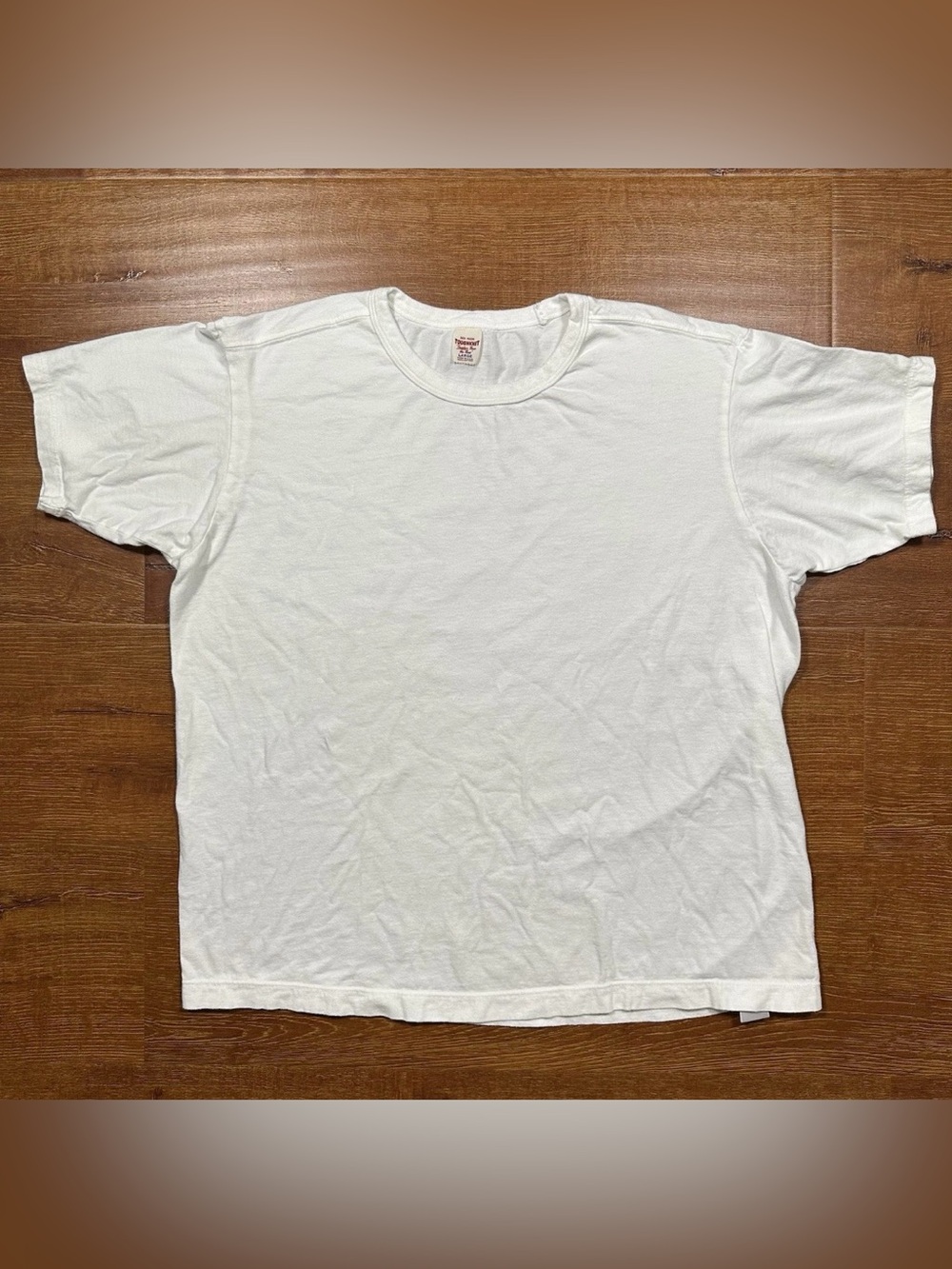 Buck Mason Tough Knit T Shirt Mens L White Cotton Short Sleeve Retro Classic USA
